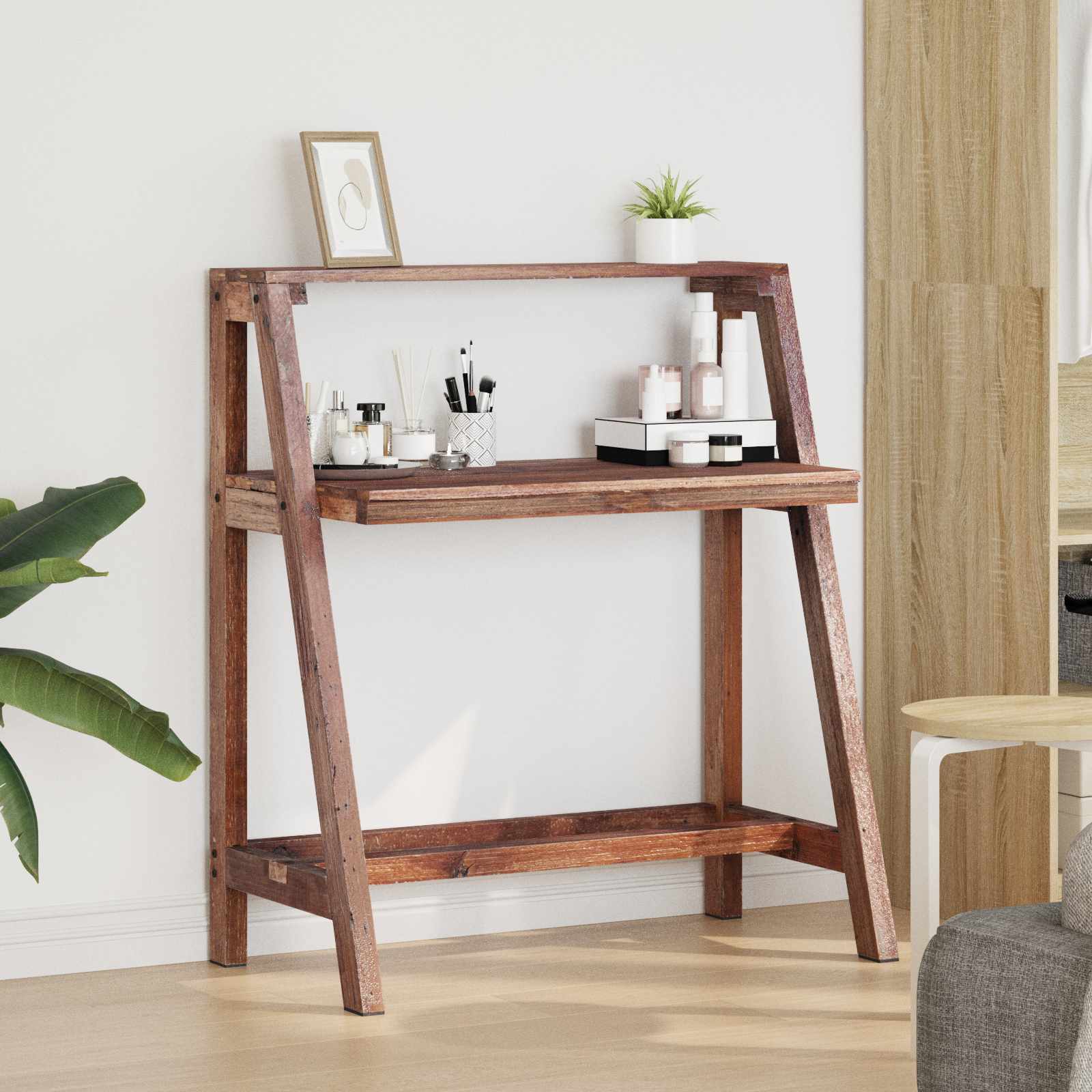 Bureau Marron 90 x 50 x 103 cm Bois Recyclé Solide - XIOS