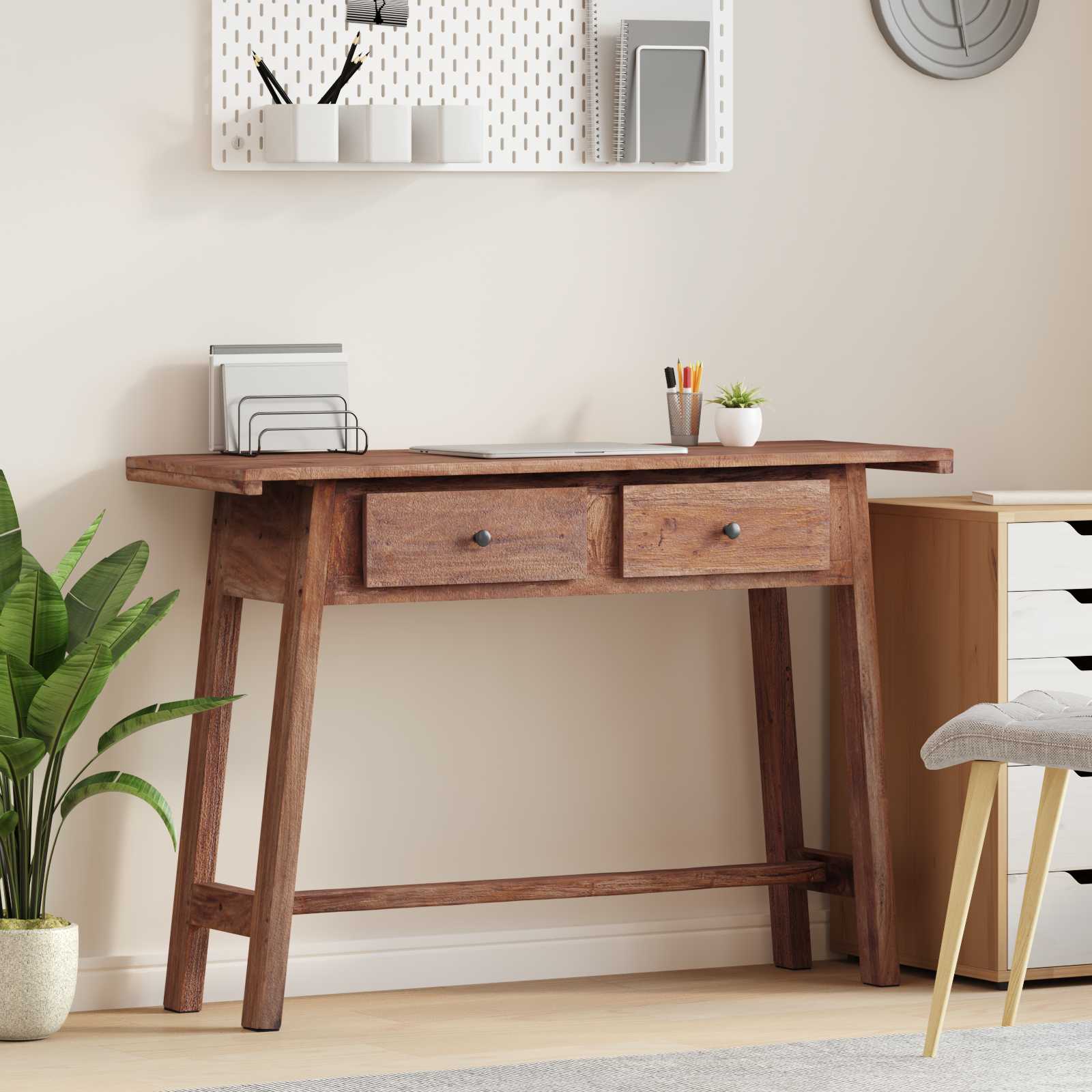 Bureau Marron 110 x 30 x 79 cm Bois de Mahogany Massif - XIOS