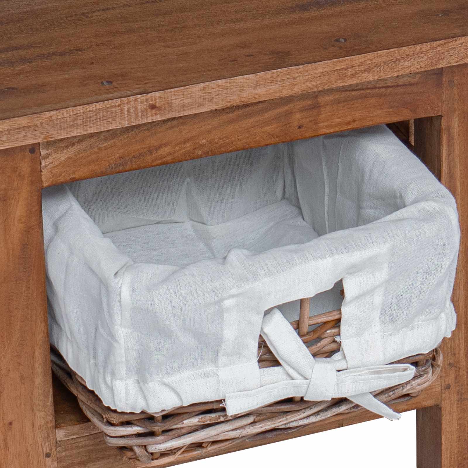 Table d'appoint Marron 38 x 28 x 35 cm Bois massif d'acajou - XIOS