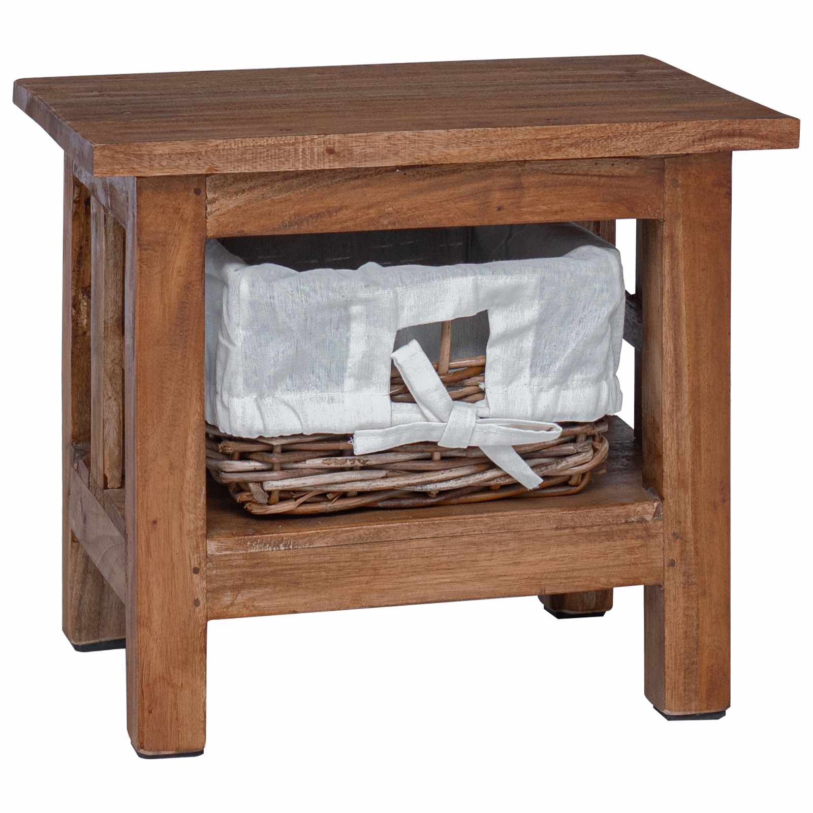 Table d'appoint Marron 38 x 28 x 35 cm Bois massif d'acajou - XIOS