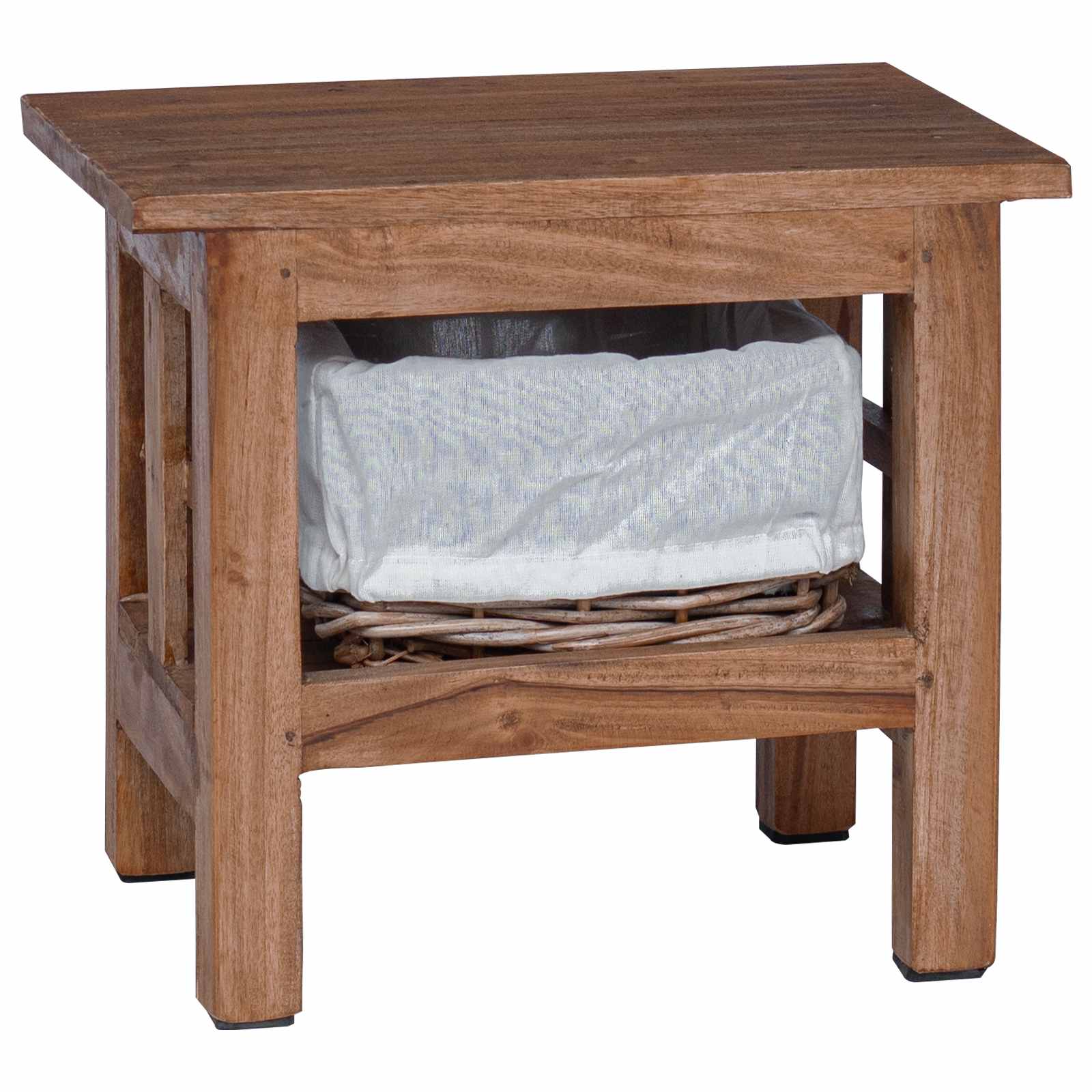 Table d'appoint Marron 38 x 28 x 35 cm Bois massif d'acajou - XIOS