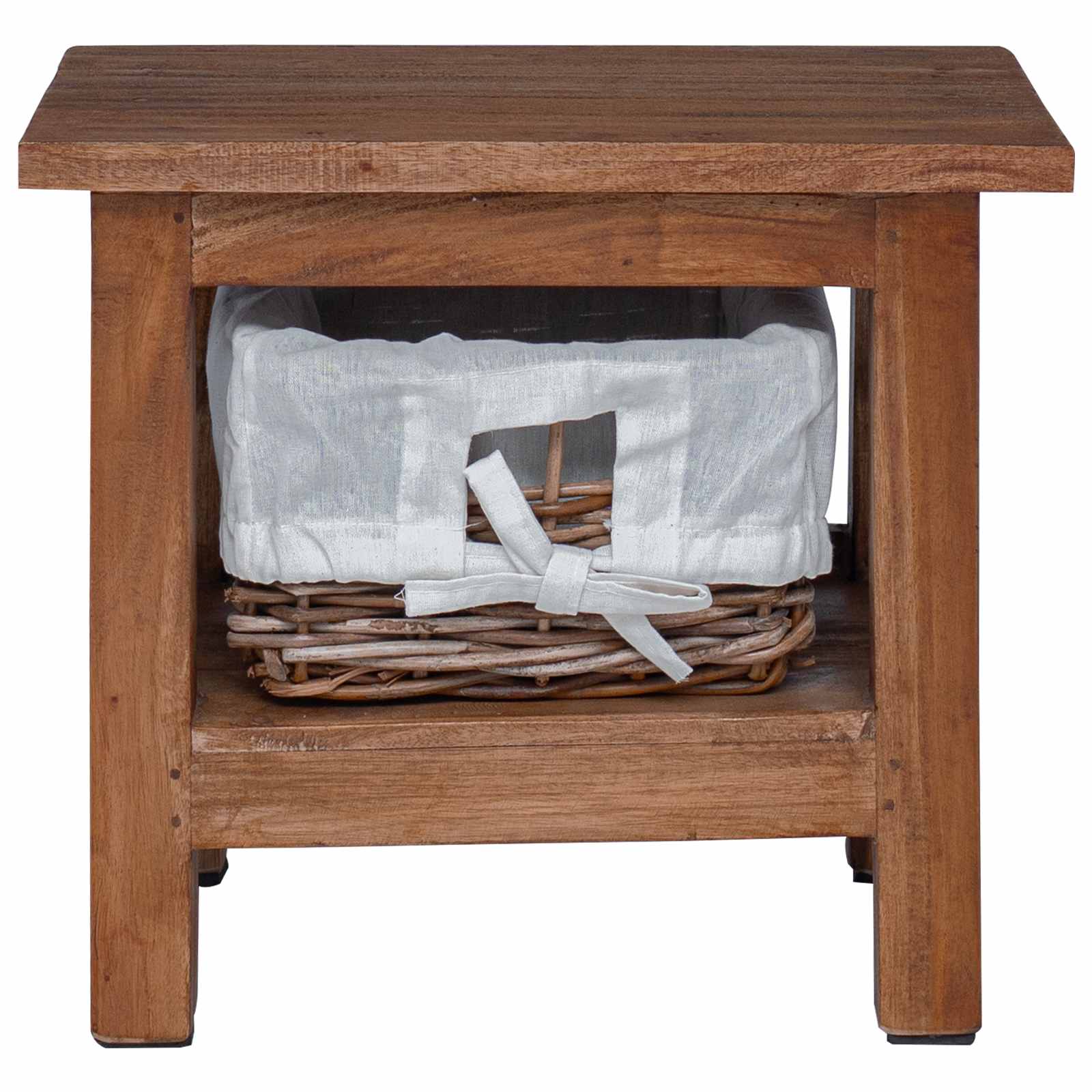 Table d'appoint Marron 38 x 28 x 35 cm Bois massif d'acajou - XIOS
