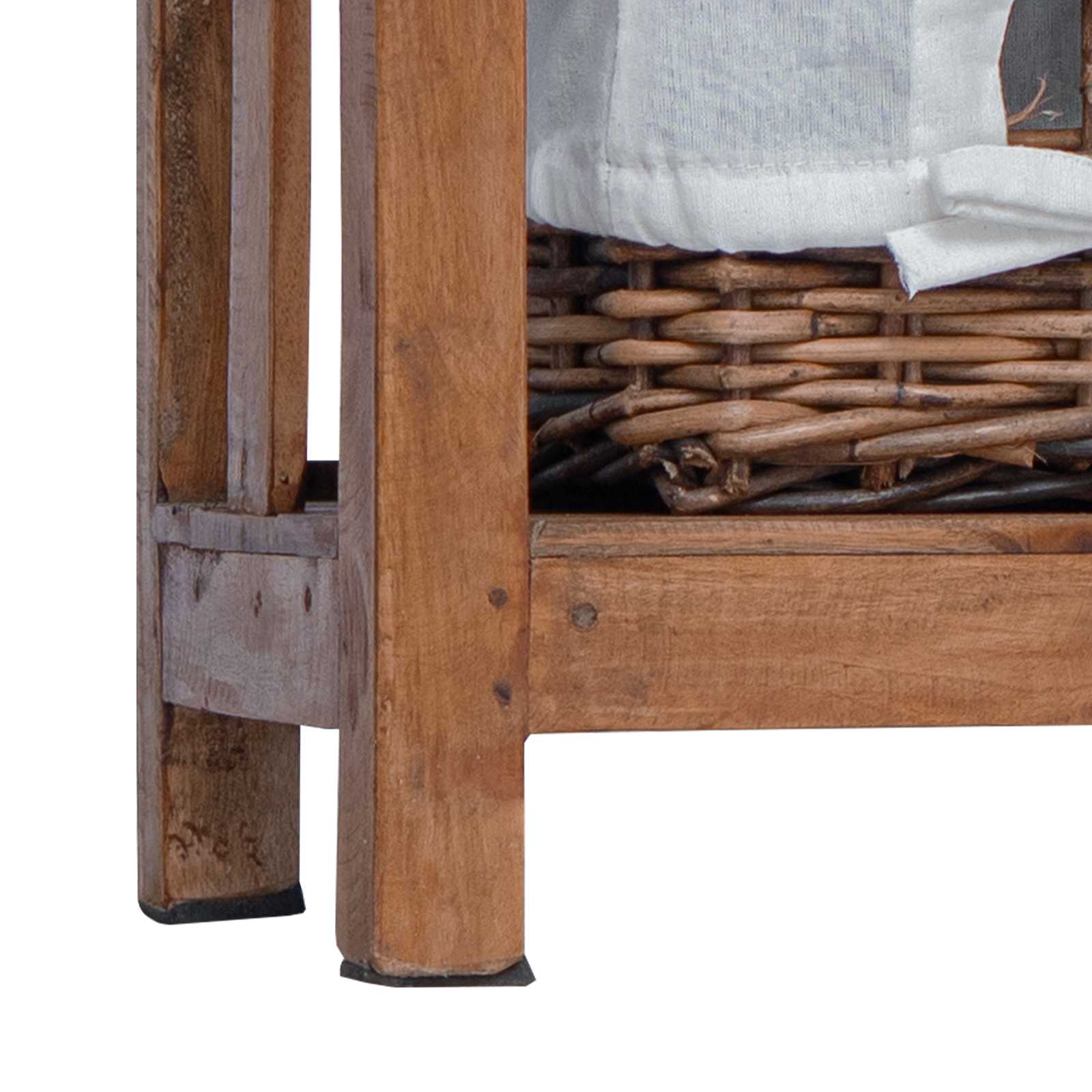 Table d'appoint Marron 38 x 28 x 50 cm Bois massif d'acajou - XIOS