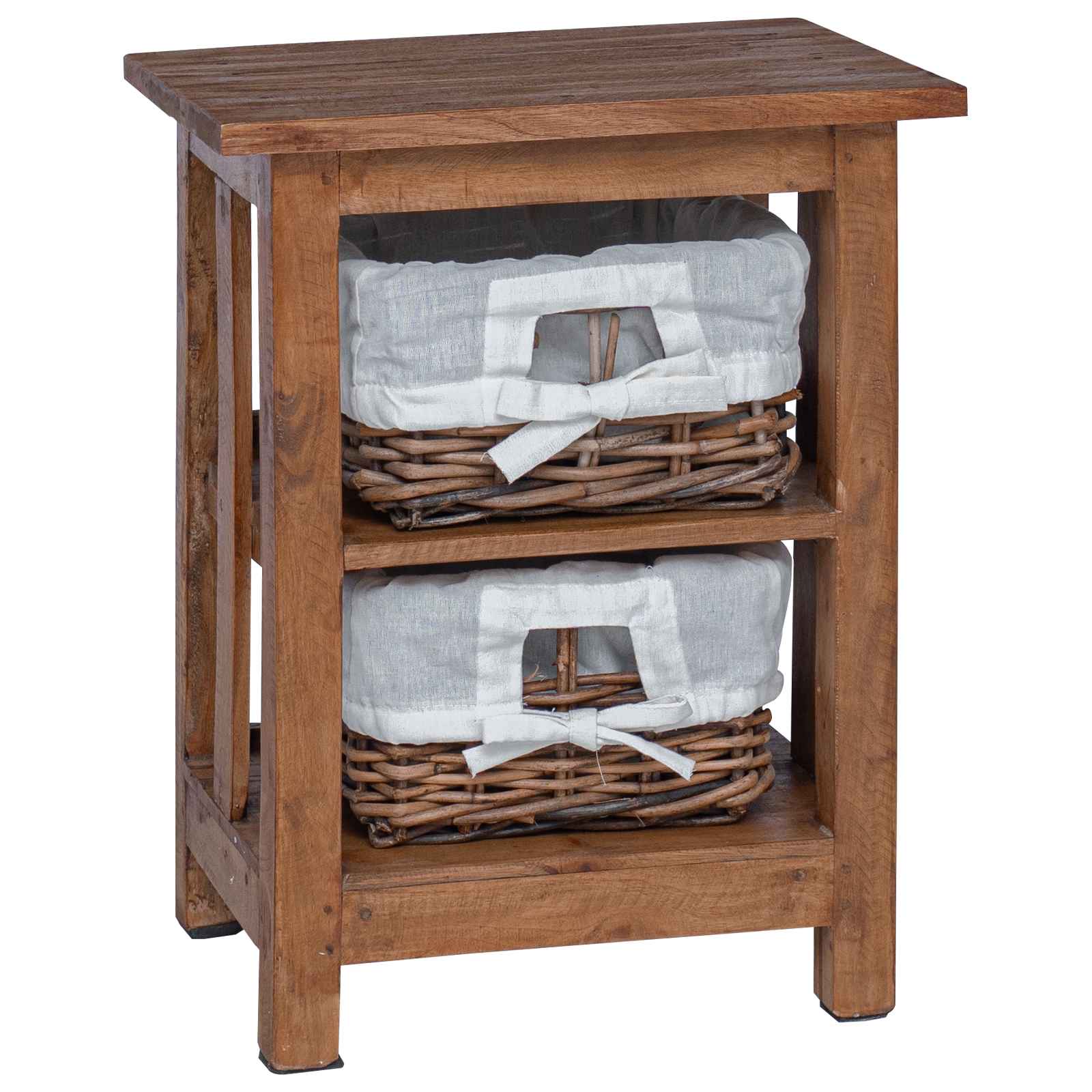 Table d'appoint Marron 38 x 28 x 50 cm Bois massif d'acajou - XIOS
