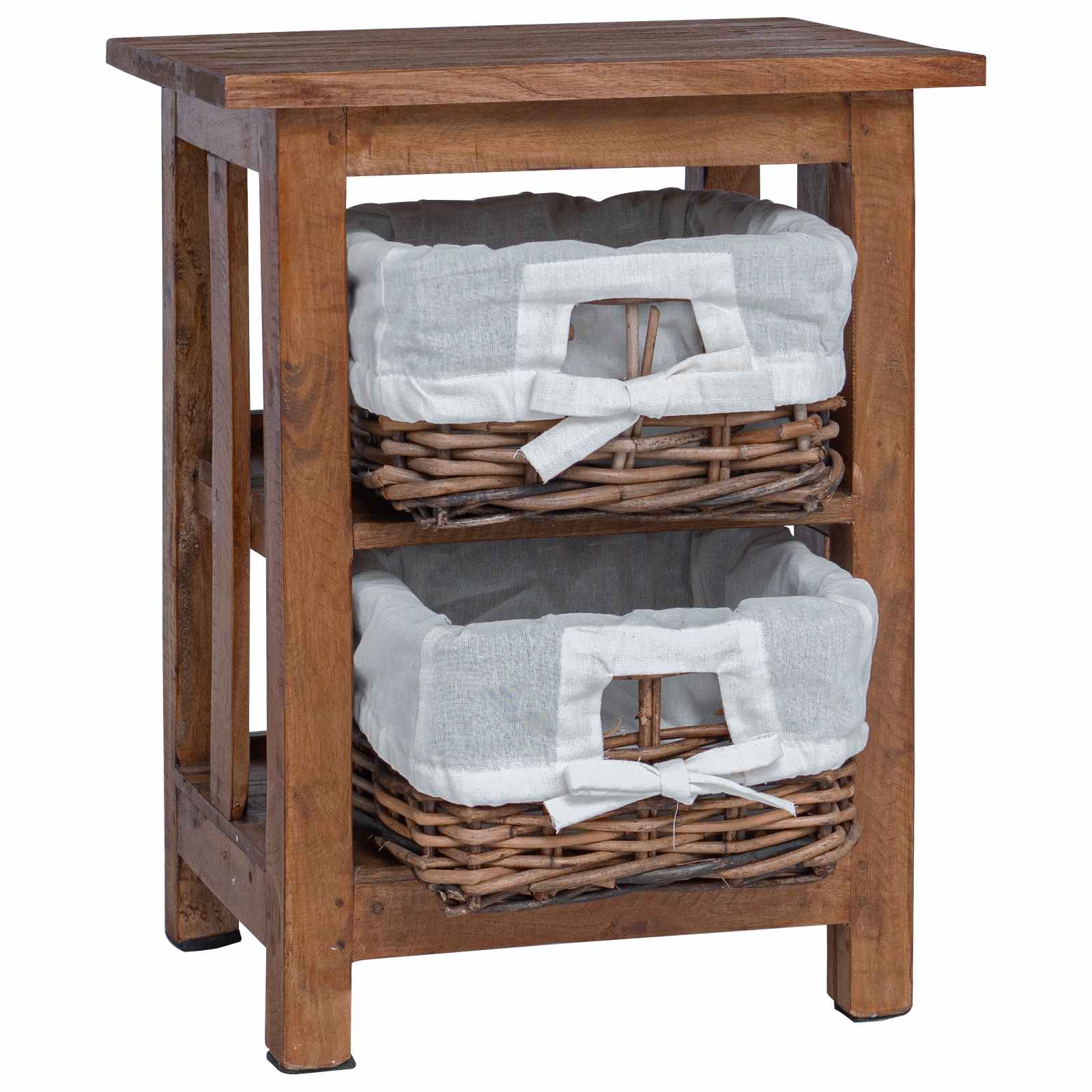 Table d'appoint Marron 38 x 28 x 50 cm Bois massif d'acajou - XIOS