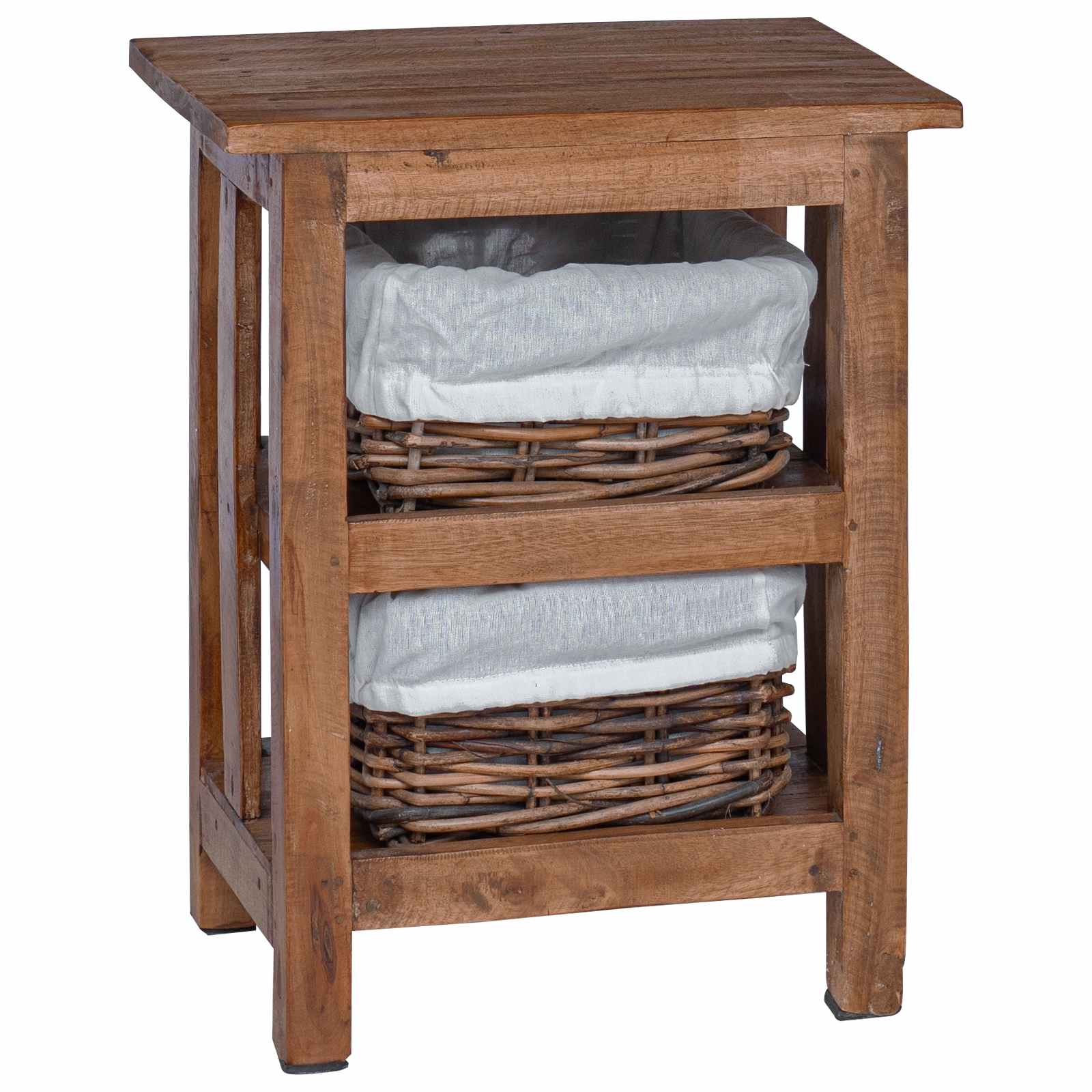 Table d'appoint Marron 38 x 28 x 50 cm Bois massif d'acajou - XIOS