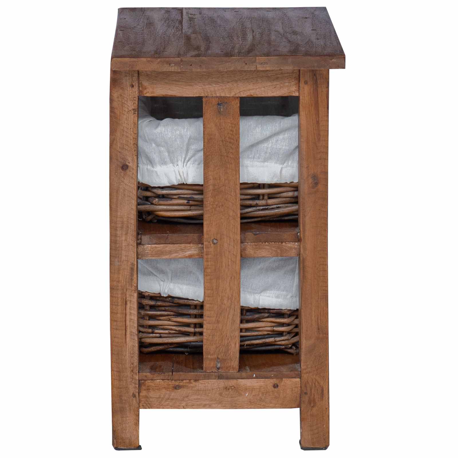 Table d'appoint Marron 38 x 28 x 50 cm Bois massif d'acajou - XIOS