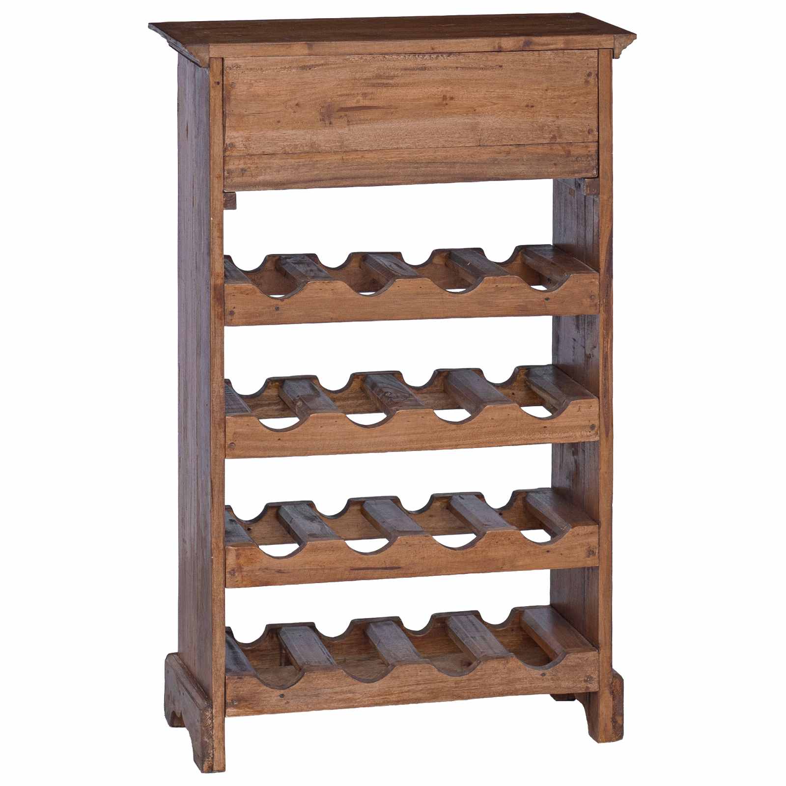 Étagère à vin 55 x 23 x 85 cm Bois de Mahogany Massif - XIOS