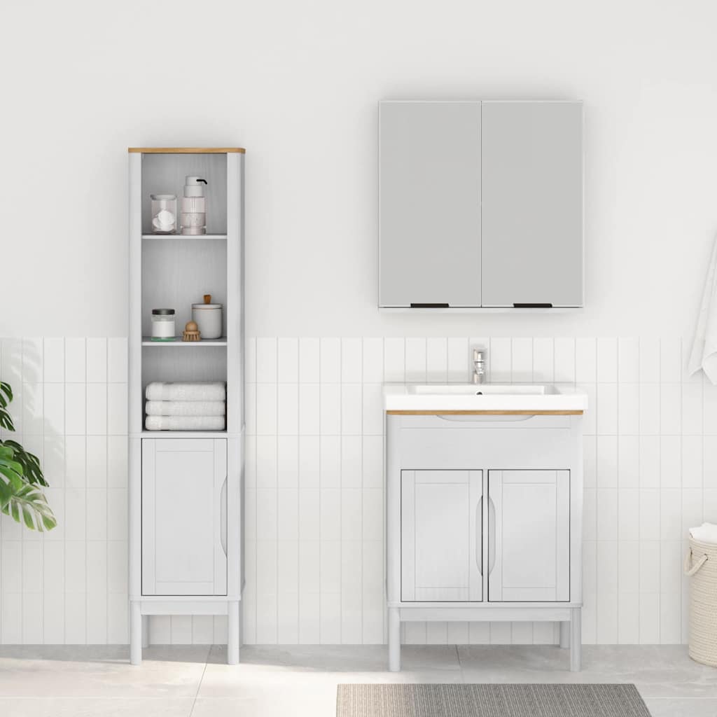 Ensemble de mobilier de salle de bain FLORO 2 pièces Blanc