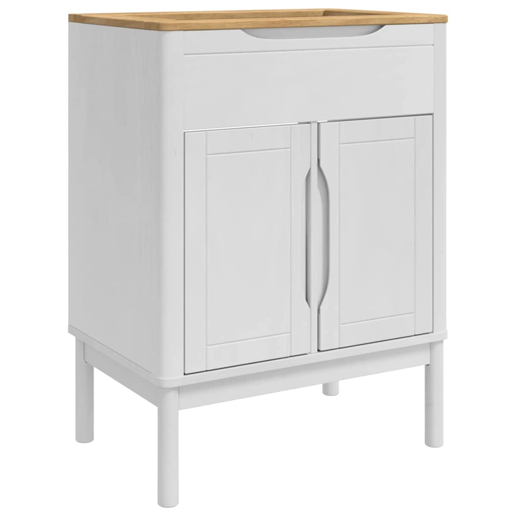 Ensemble de mobilier de salle de bain FLORO 2 pièces Blanc