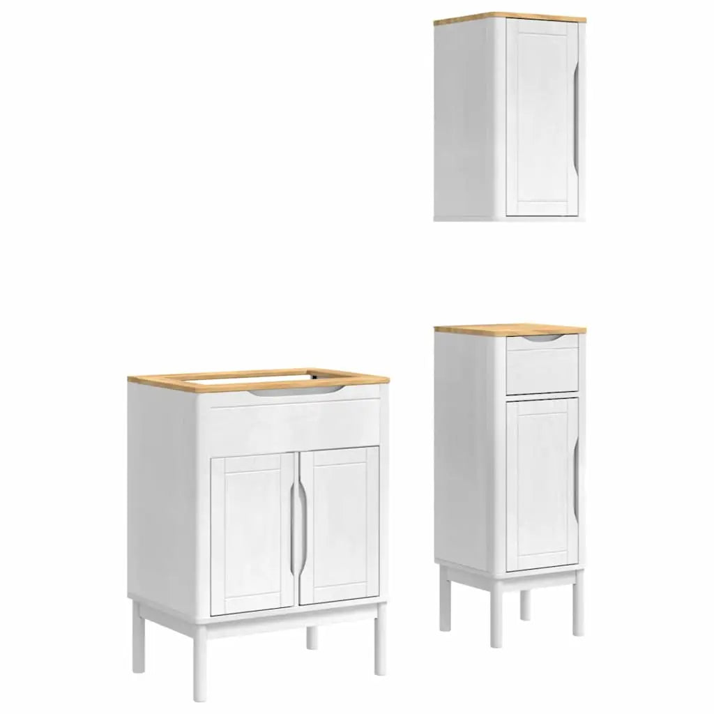 Ensemble de mobilier de salle de bain FLORO 3 pièces Blanc - XIOS