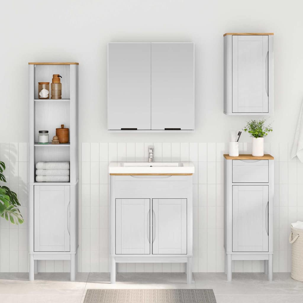 Ensemble de mobilier de salle de bain FLORO 4 pièces Blanc