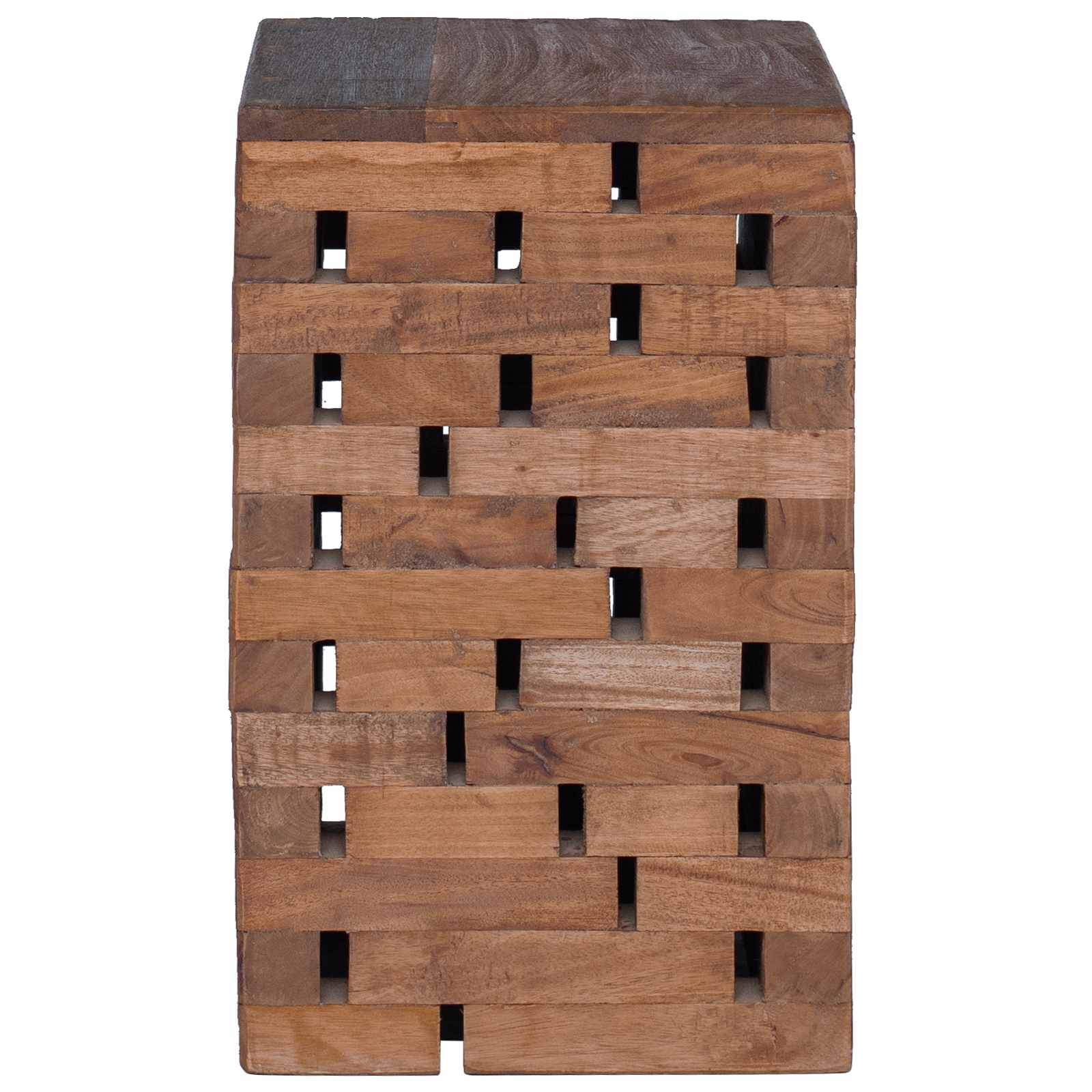Tabouret Naturel 29 x 29 x 48 cm Bois massif de récupération - XIOS