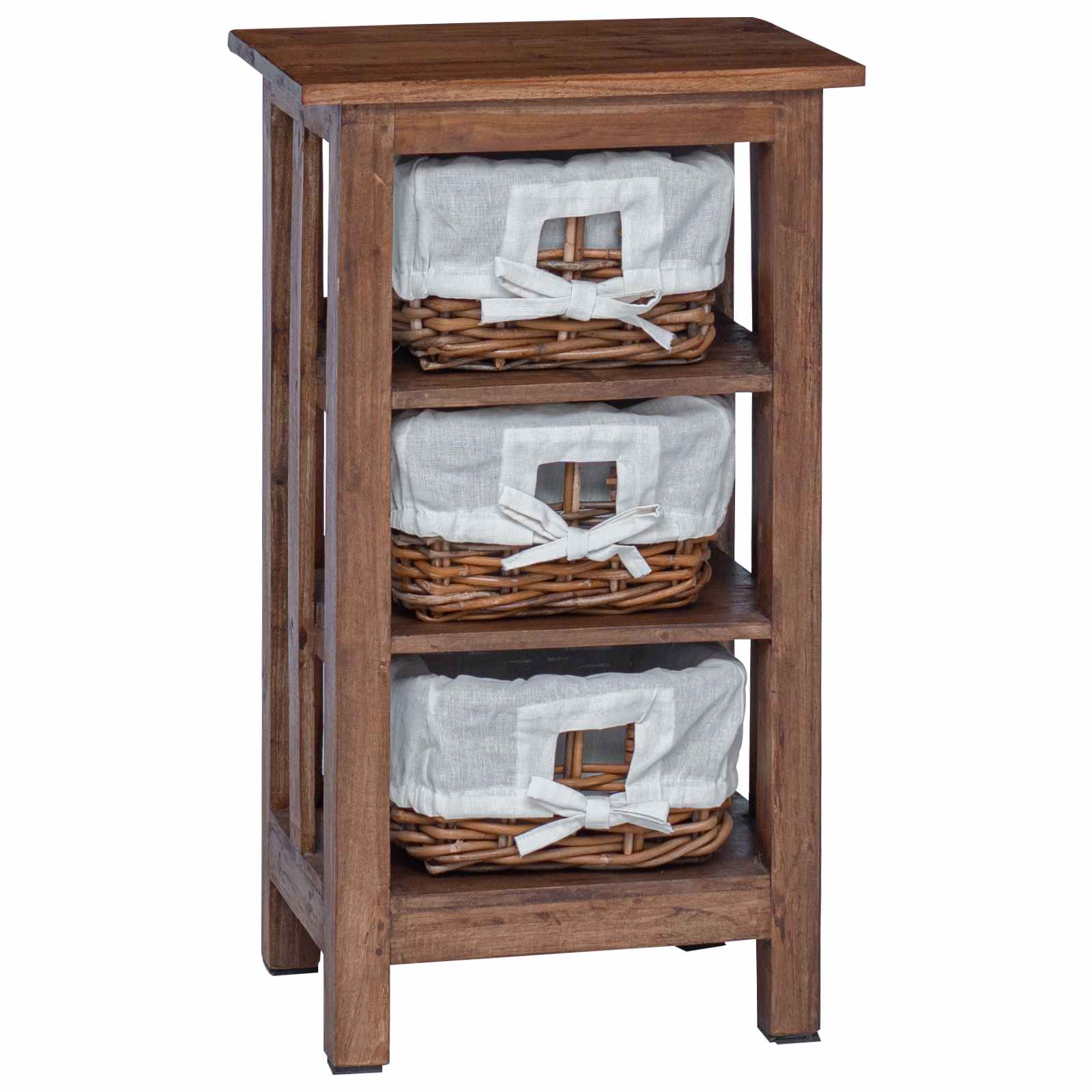 Table d'appoint Marron 38 x 28 x 72 cm Bois massif d'acajou - XIOS