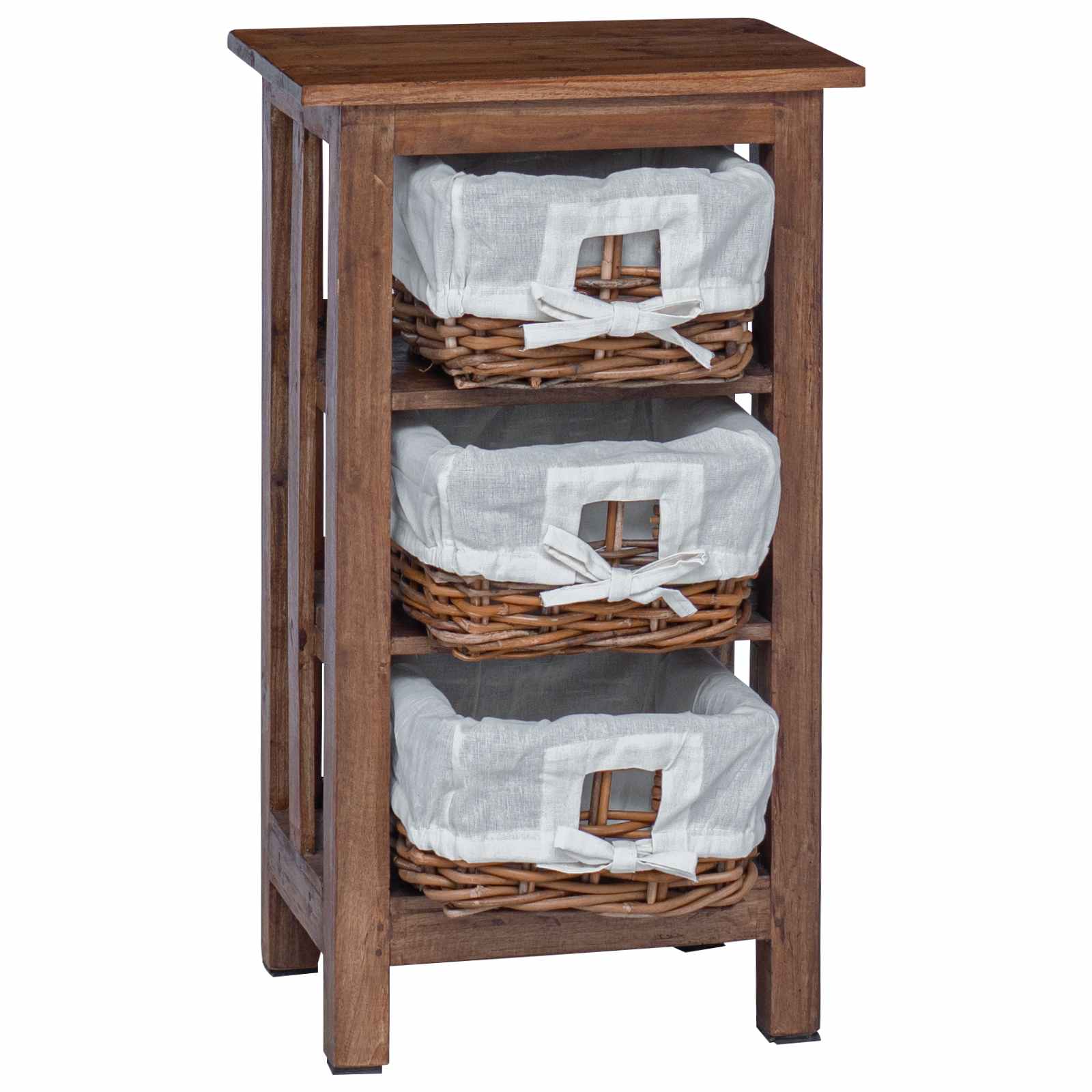 Table d'appoint Marron 38 x 28 x 72 cm Bois massif d'acajou - XIOS