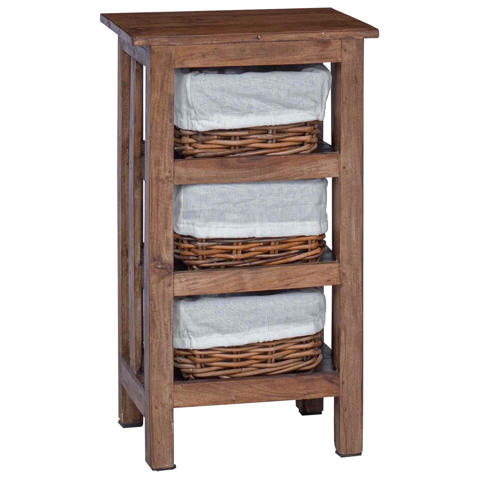 Table d'appoint Marron 38 x 28 x 72 cm Bois massif d'acajou - XIOS