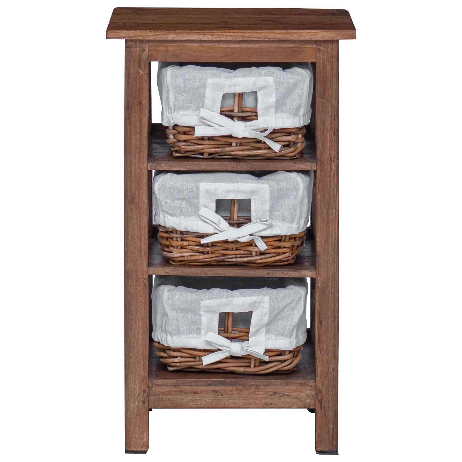 Table d'appoint Marron 38 x 28 x 72 cm Bois massif d'acajou - XIOS