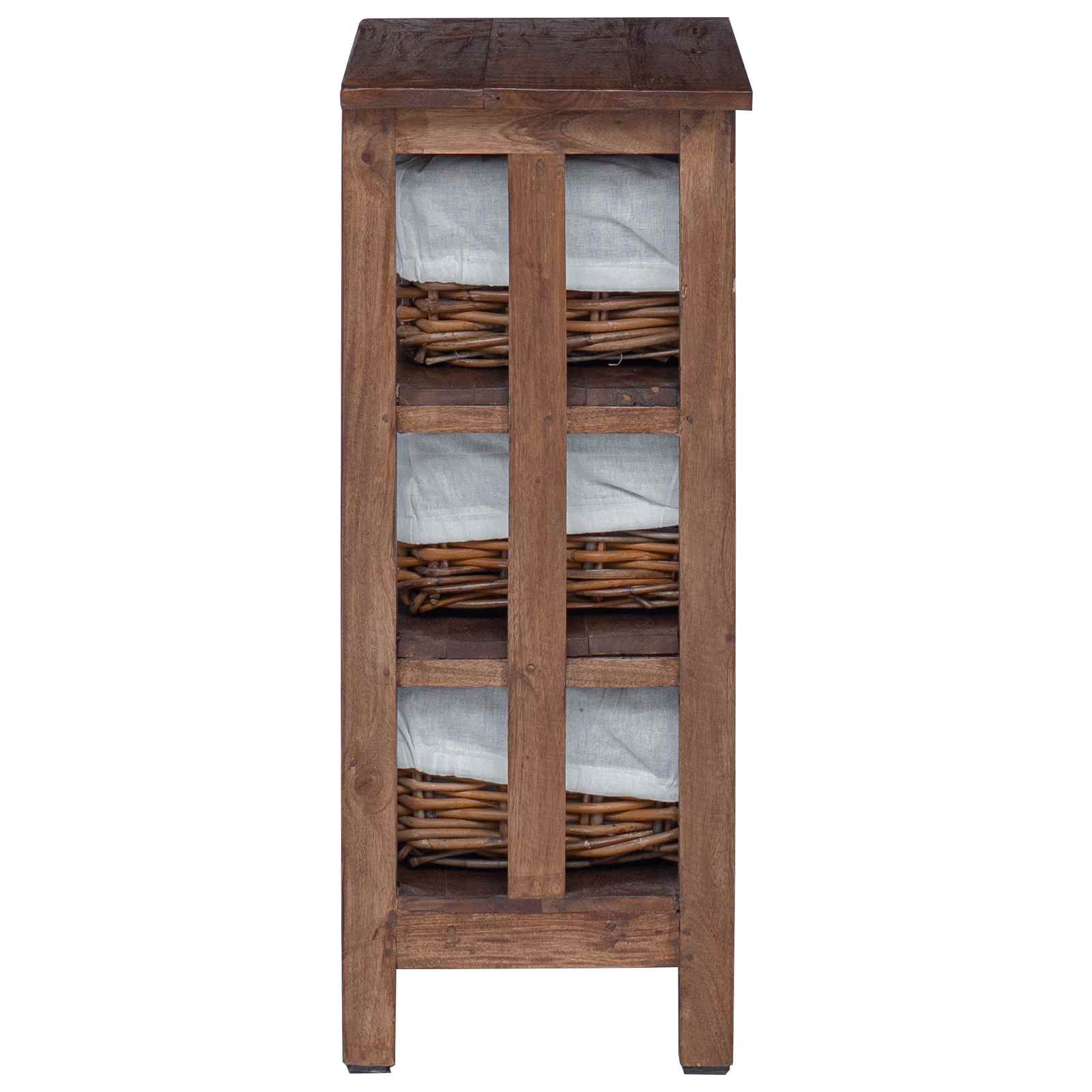 Table d'appoint Marron 38 x 28 x 72 cm Bois massif d'acajou - XIOS