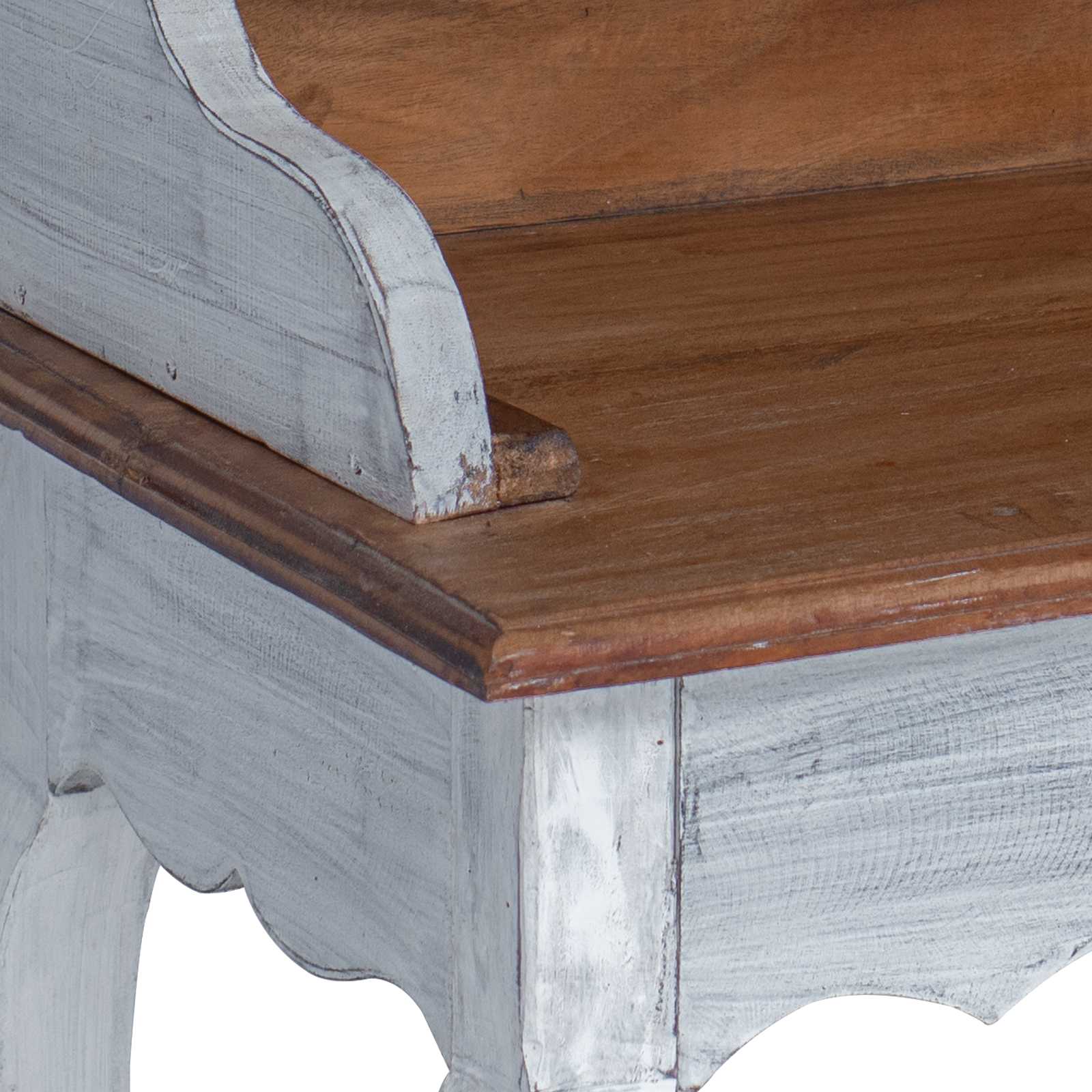 Bureau d'écriture avec tiroir Marron et blanc 80 x 40 x 92 cm