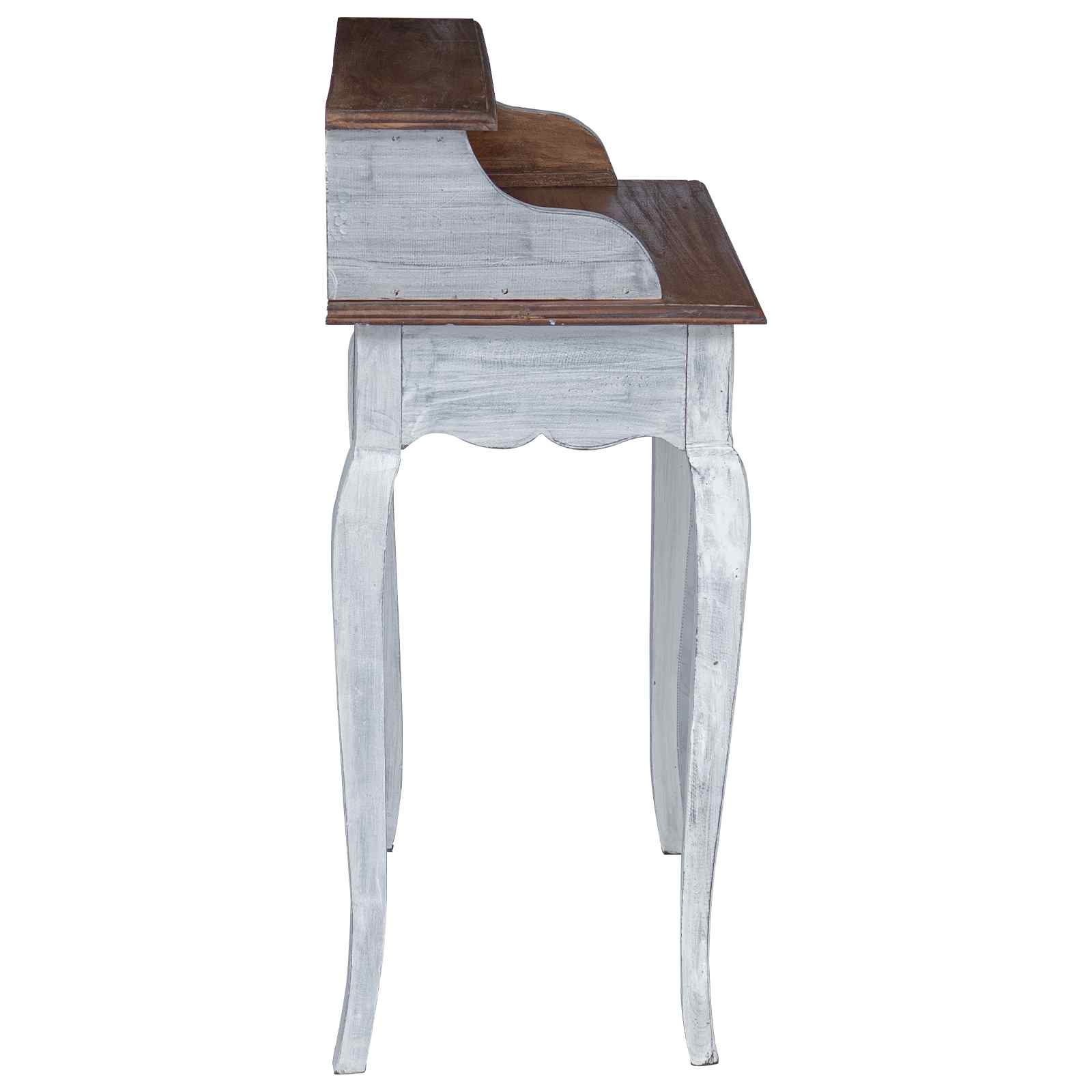 Bureau d'écriture avec tiroir Marron et blanc 80 x 40 x 92 cm