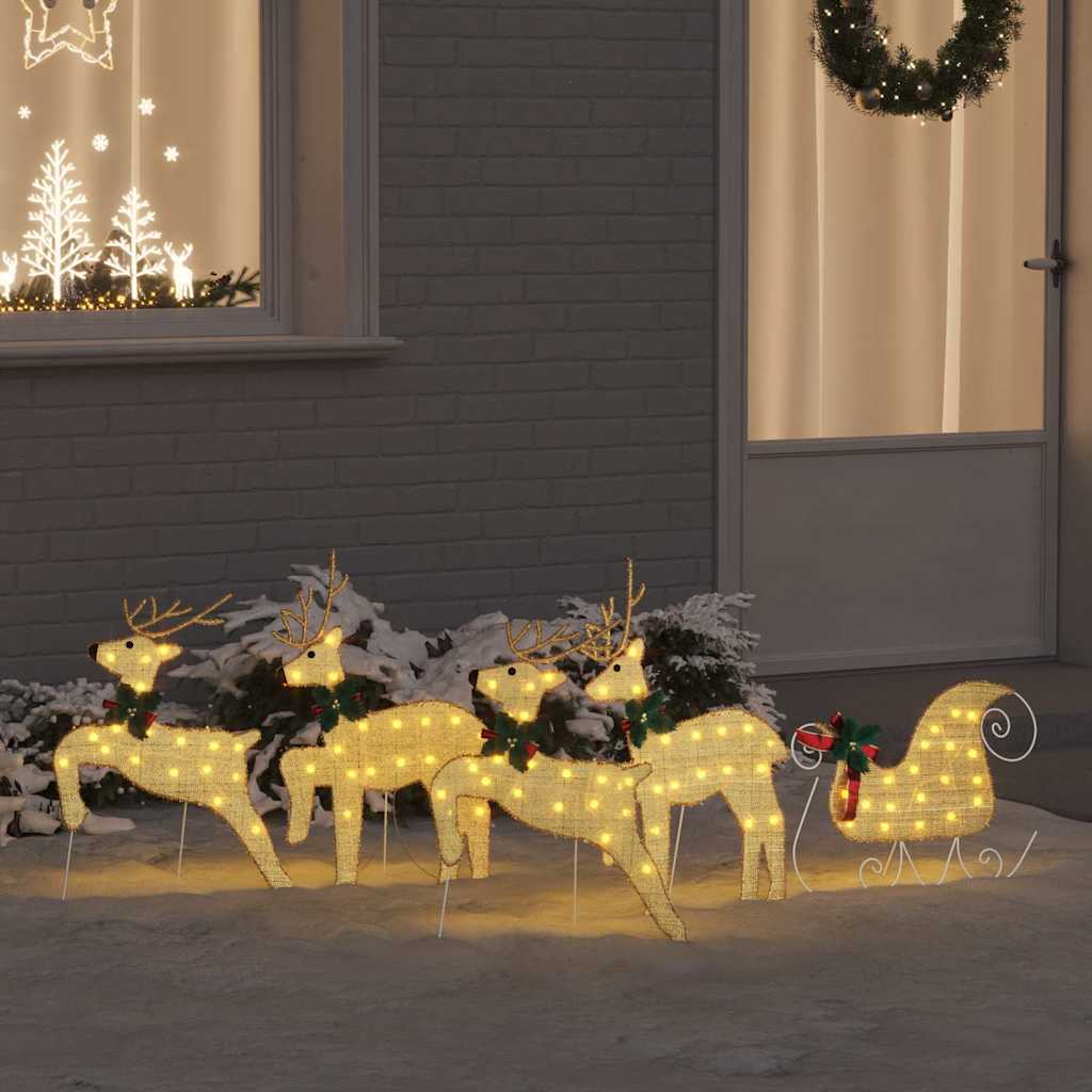 Rennes LED 5 pcs Doré tissu - XIOS