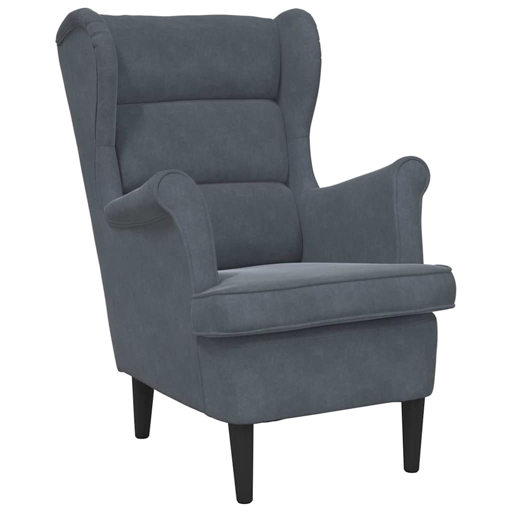 Fauteuil Gris foncé 71 x 92 x 91 cm Velours - XIOS