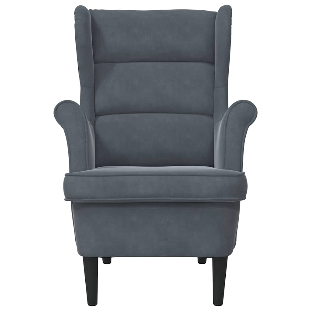 Fauteuil Gris foncé 71 x 92 x 91 cm Velours - XIOS