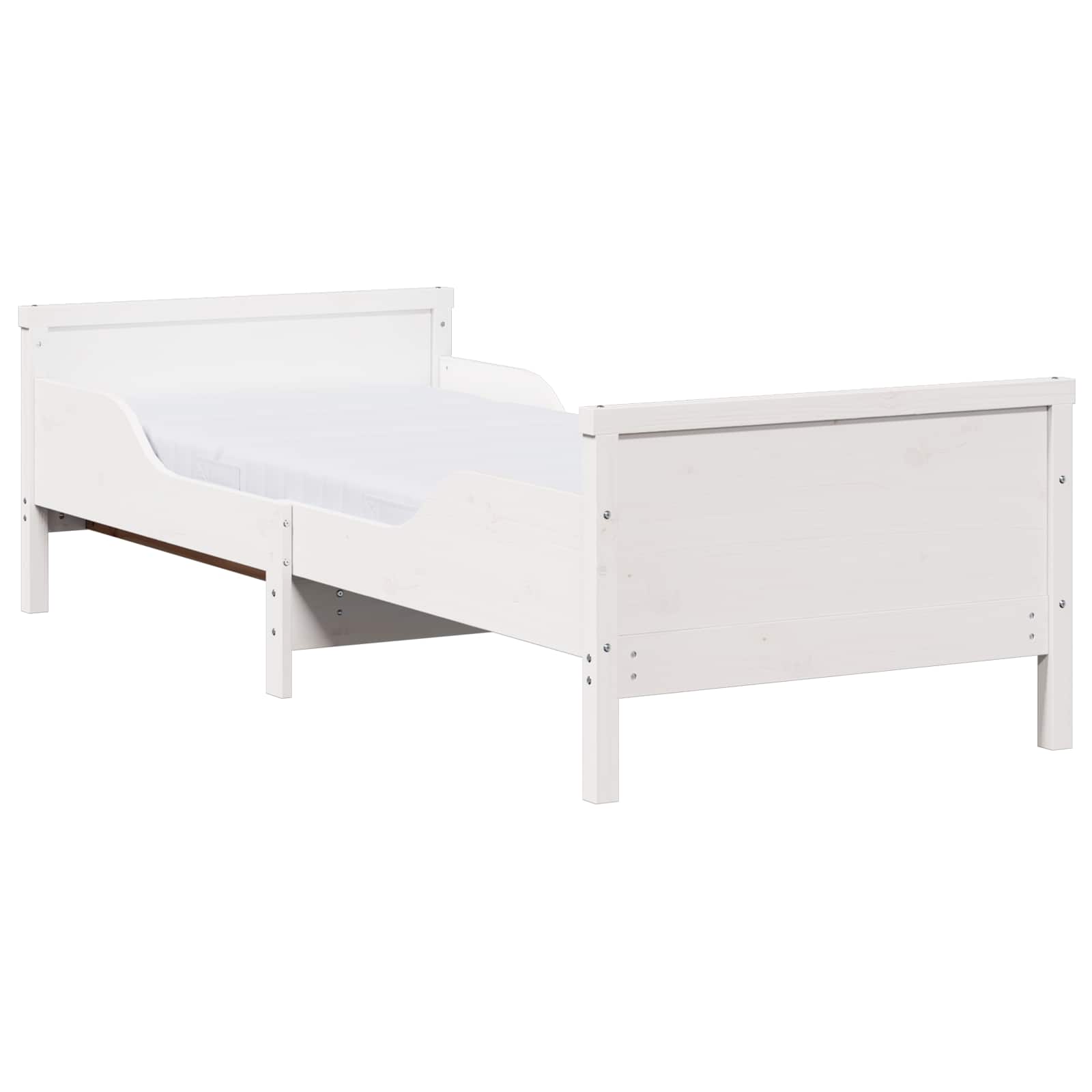 Cadre de lit avec matelas extensible Blanc 80 x 200 cm - XIOS