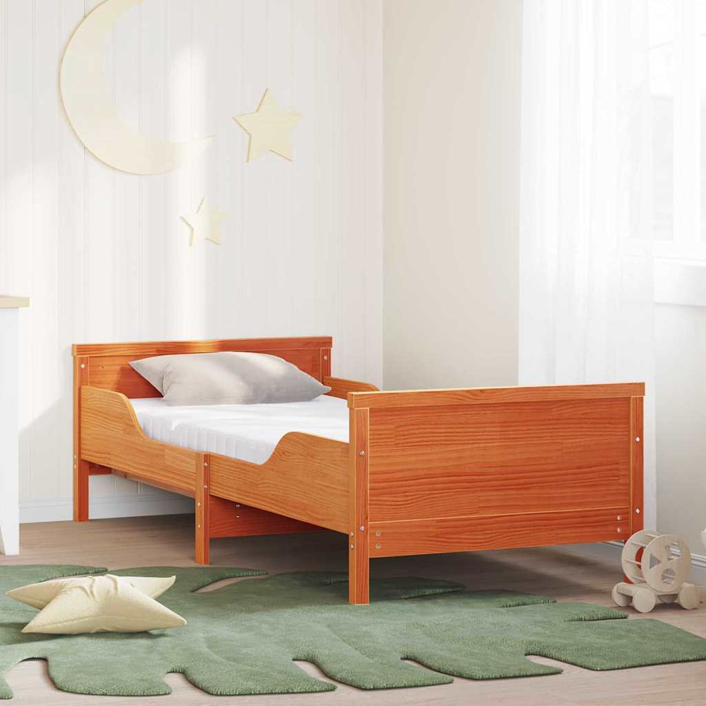 Cadre de lit Marron cire 80 x 200 cm Bois massif en pin - XIOS
