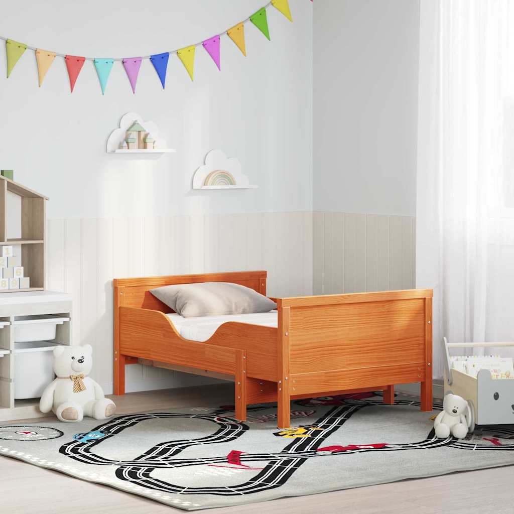Cadre de lit avec matelas extensible Marron 80 x 200 cm