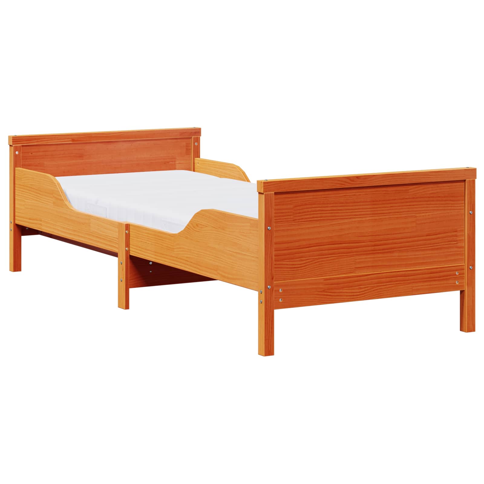 Cadre de lit avec matelas extensible Marron 80 x 200 cm