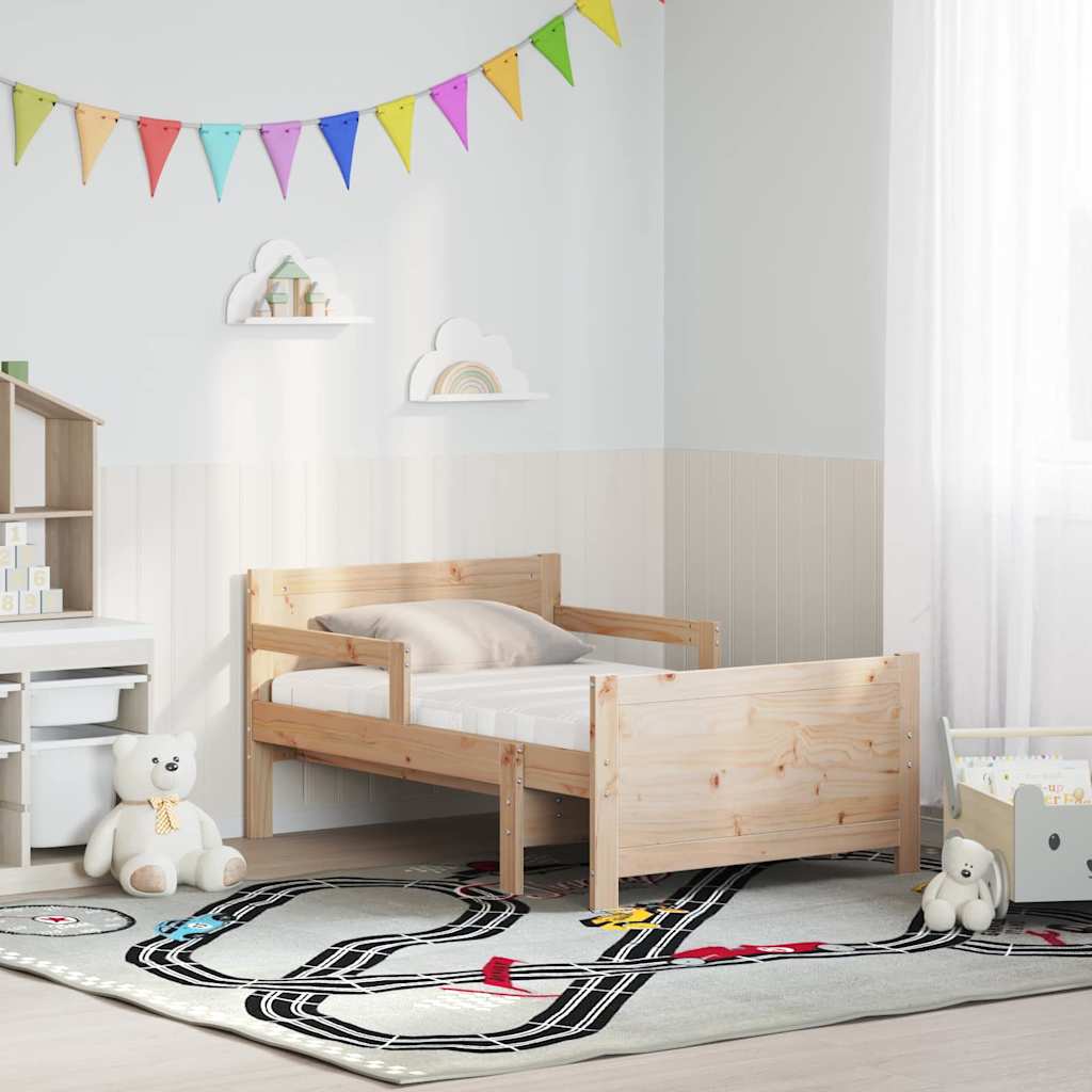 Cadre de lit avec matelas extensible Marron 80 x 200 cm