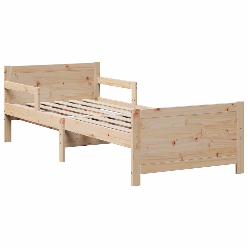 Cadre de lit avec matelas extensible Marron 80 x 200 cm