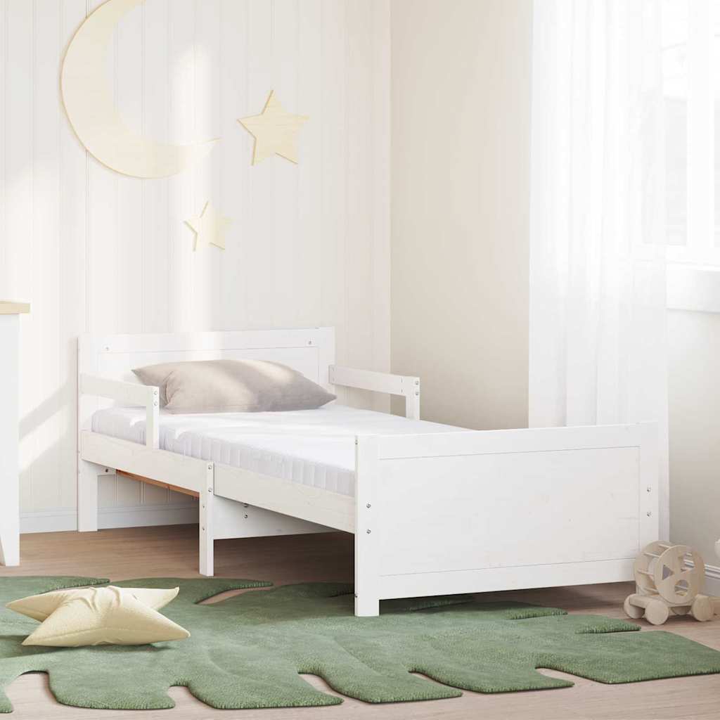 Cadre de lit avec matelas avec tête de lit Blanc 80 x 200 cm - XIOS
