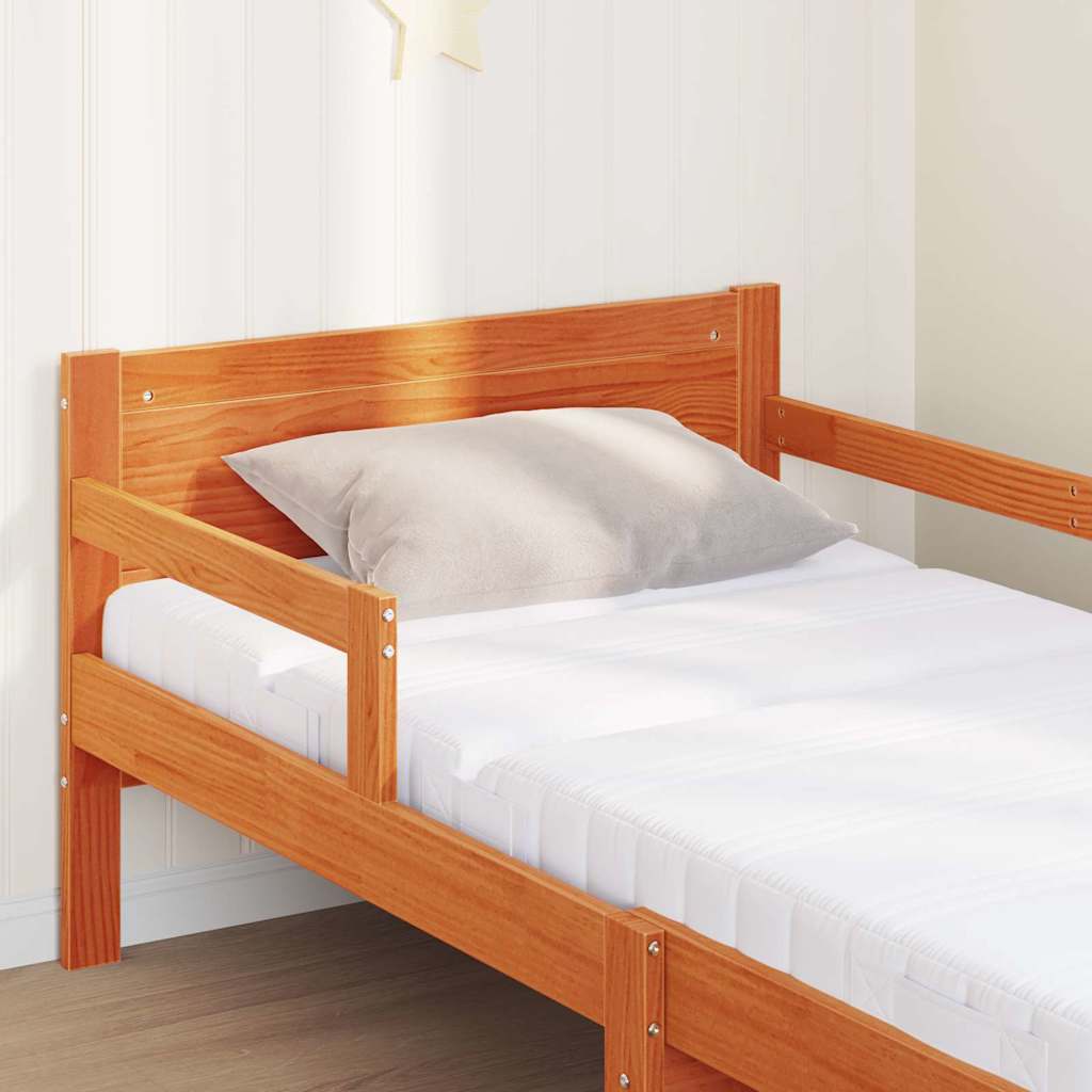 Cadre de lit avec matelas extensible Marron 80 x 200 cm