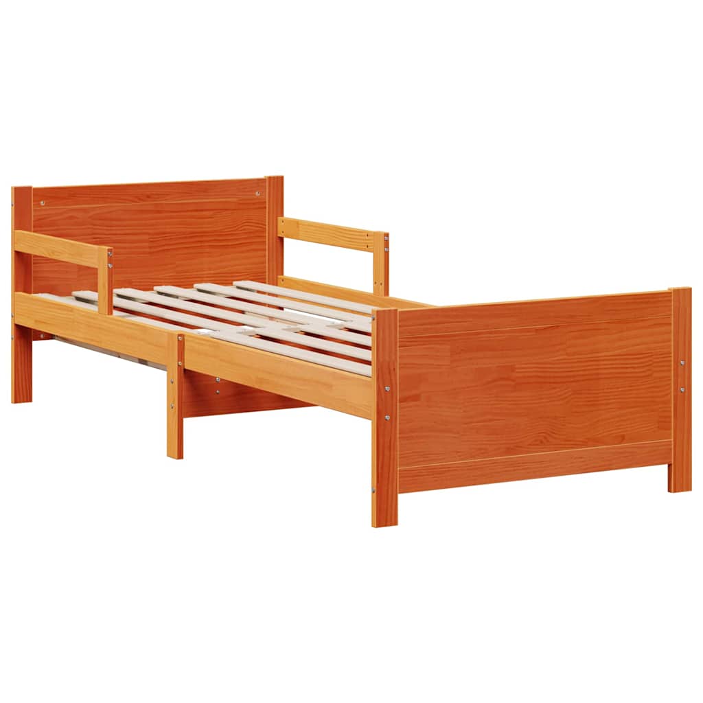 Cadre de lit avec matelas extensible Marron 80 x 200 cm
