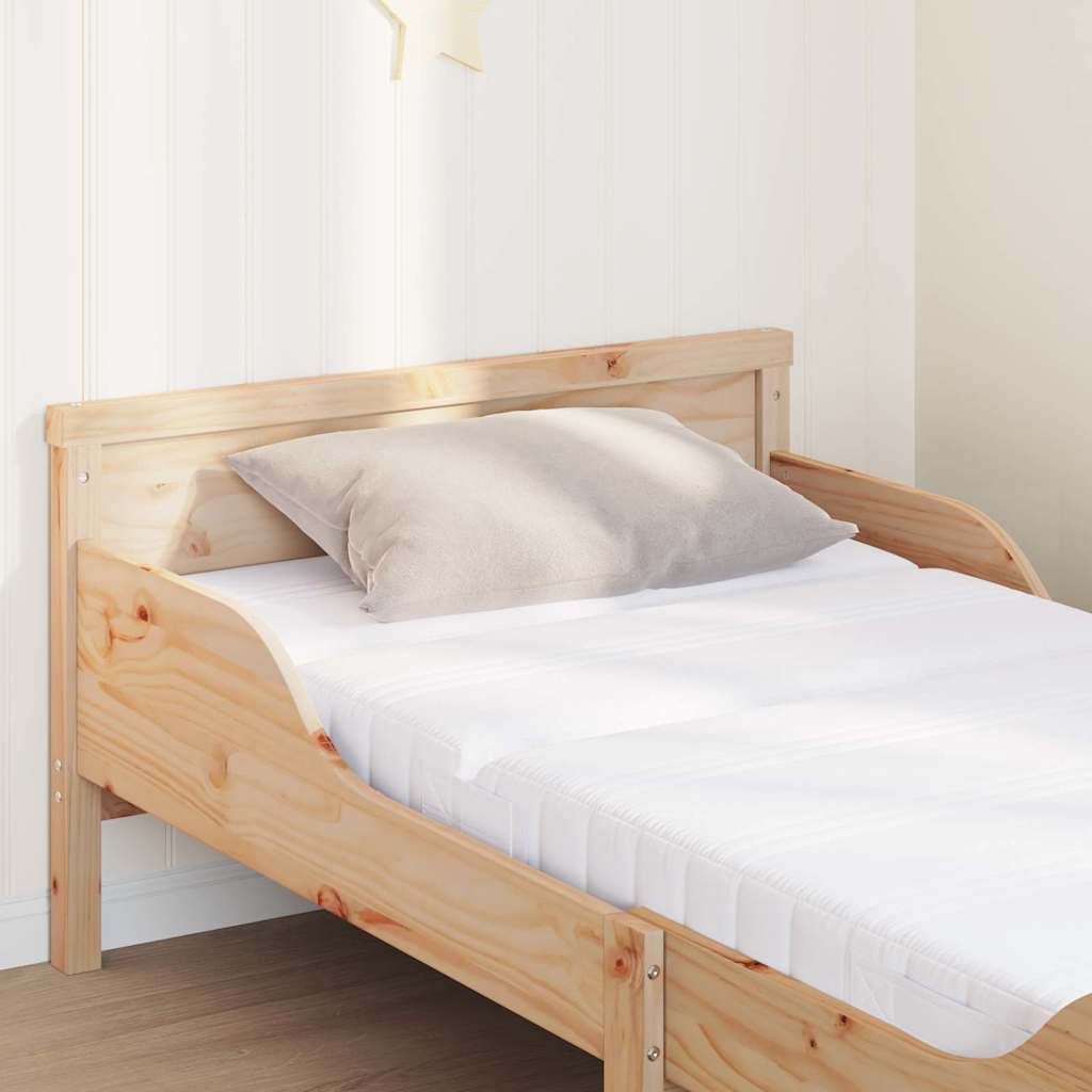 Cadre de lit avec matelas extensible Marron 80 x 200 cm