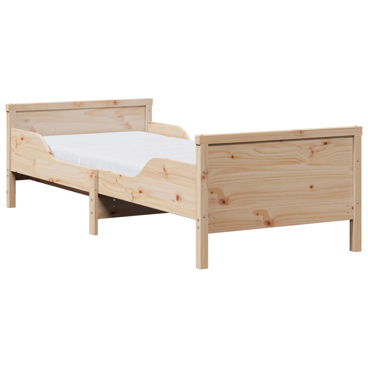 Cadre de lit avec matelas extensible Marron 80 x 200 cm
