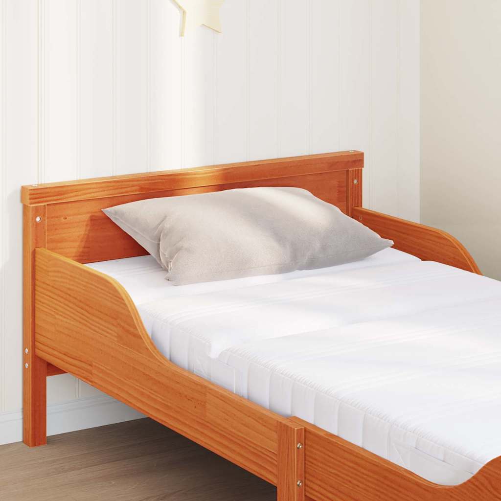 Cadre de lit avec matelas extensible Marron 80 x 200 cm