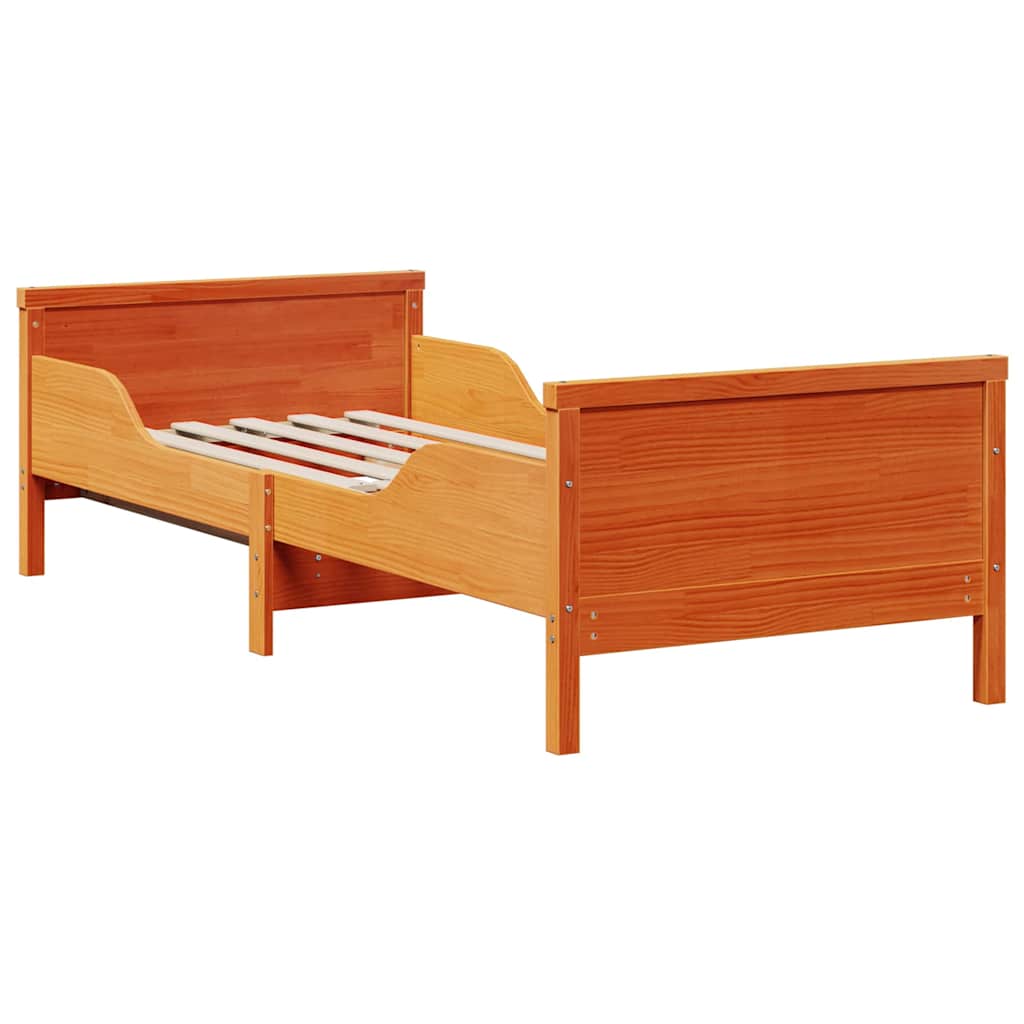 Cadre de lit avec matelas Marron cire 80 x 200 cm - XIOS