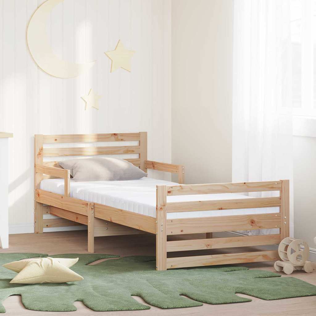 Cadre de lit avec matelas Marron 80 x 200 cm Bois de pin massif - XIOS