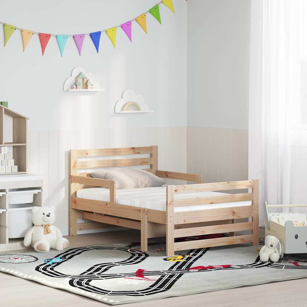Cadre de lit avec matelas Marron 80 x 200 cm Bois de pin massif - XIOS