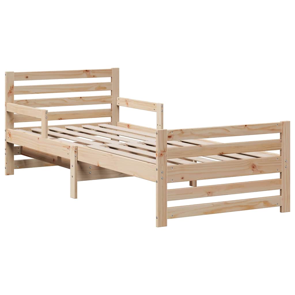 Cadre de lit avec matelas Marron 80 x 200 cm Bois de pin massif - XIOS