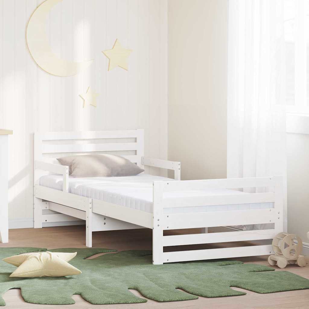 Cadre de lit avec matelas avec tête de lit Blanc 80 x 200 cm - XIOS