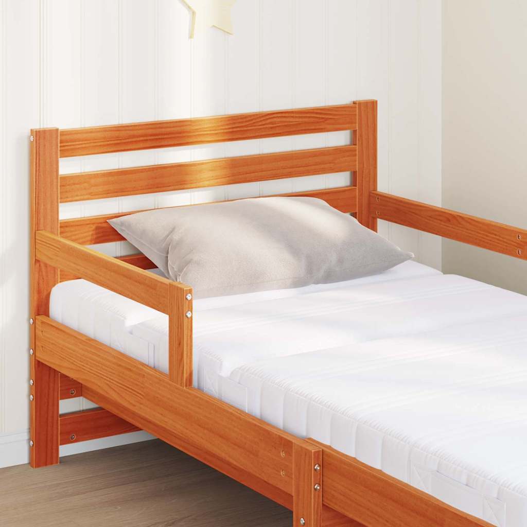 Cadre de lit avec matelas Marron 80 x 200 cm Bois de pin massif - XIOS