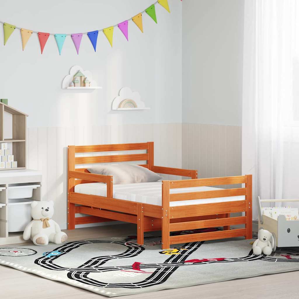 Cadre de lit avec matelas Marron 80 x 200 cm Bois de pin massif - XIOS