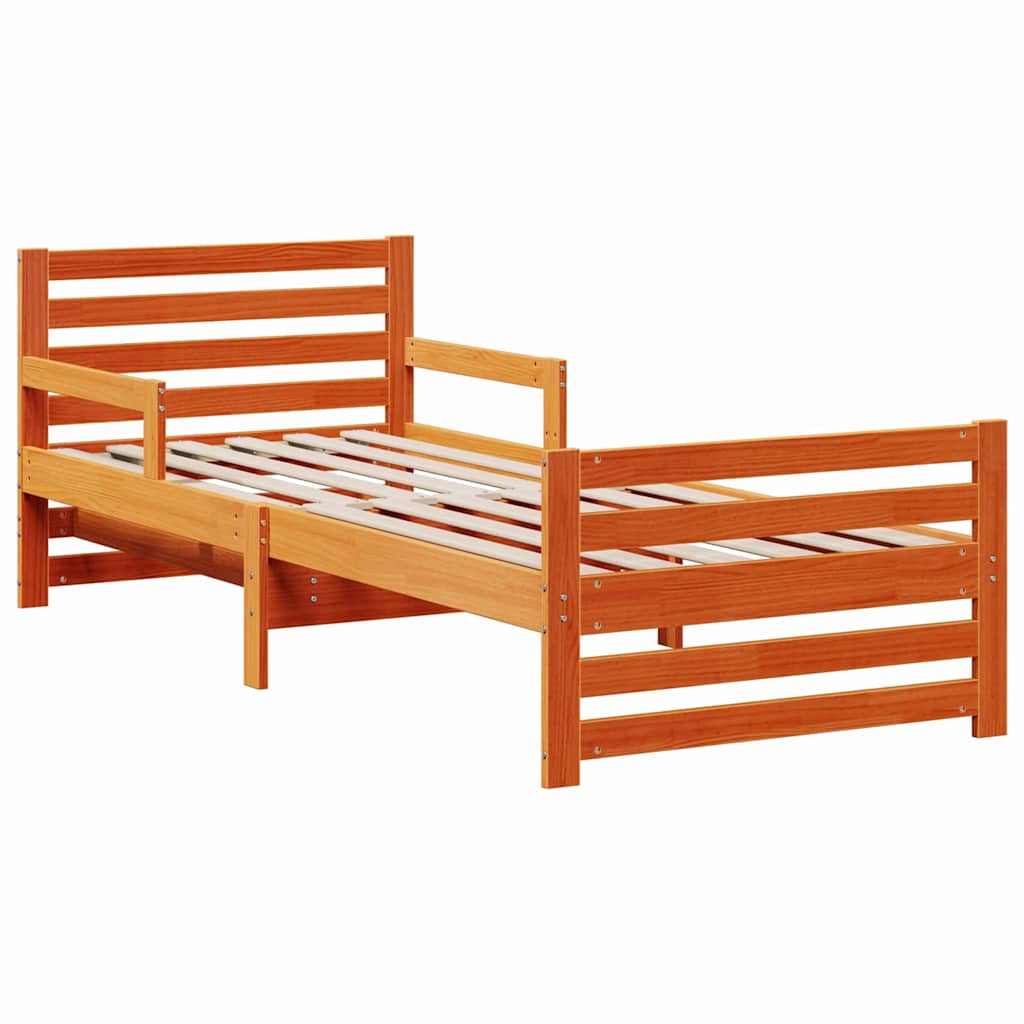 Cadre de lit avec matelas Marron 80 x 200 cm Bois de pin massif - XIOS