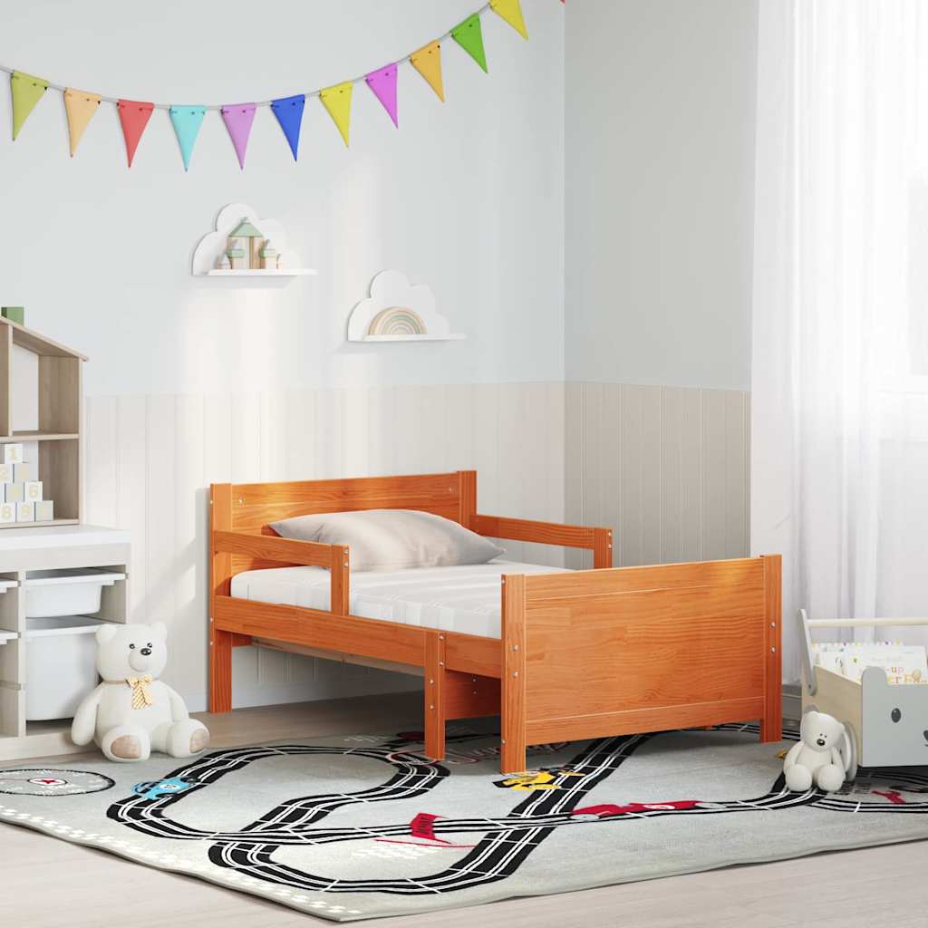 Cadre de lit avec matelas extensible Marron 80 x 200 cm