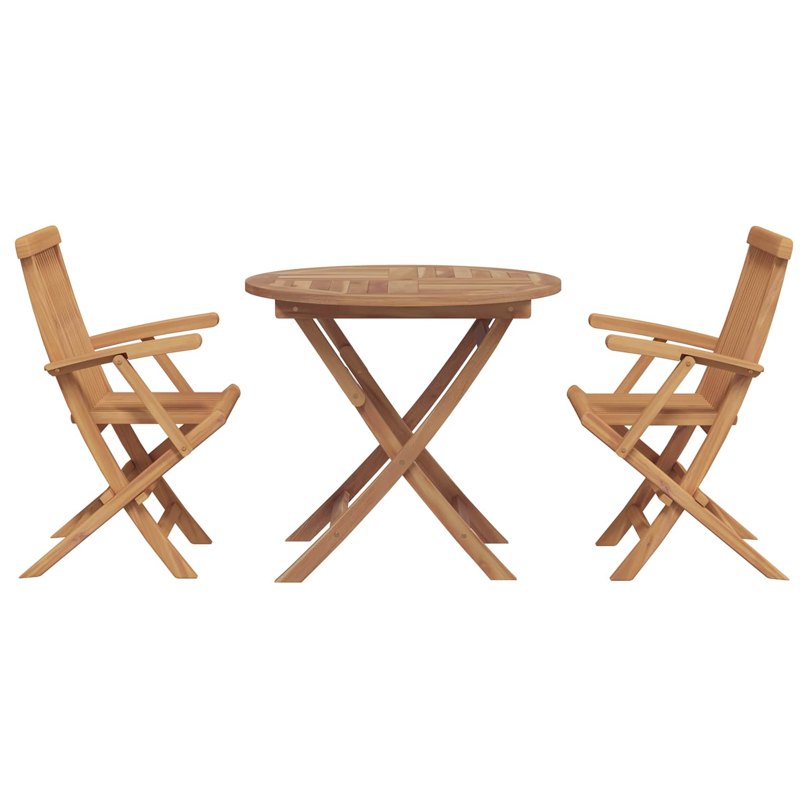 Ensemble de salle à manger pour jardin 3 pcs Marron - XIOS