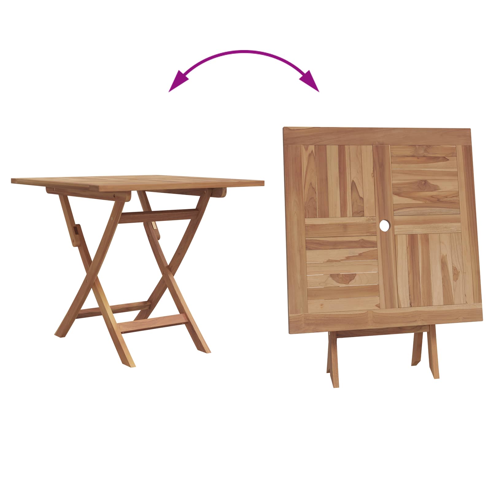 Ensemble de salle à manger pour jardin 3 pcs Marron - XIOS